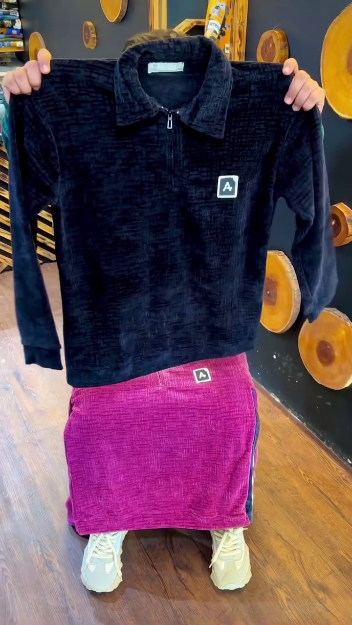 Arctic Textured Zip Collar Sweatshirt Set ⚪️🌨️