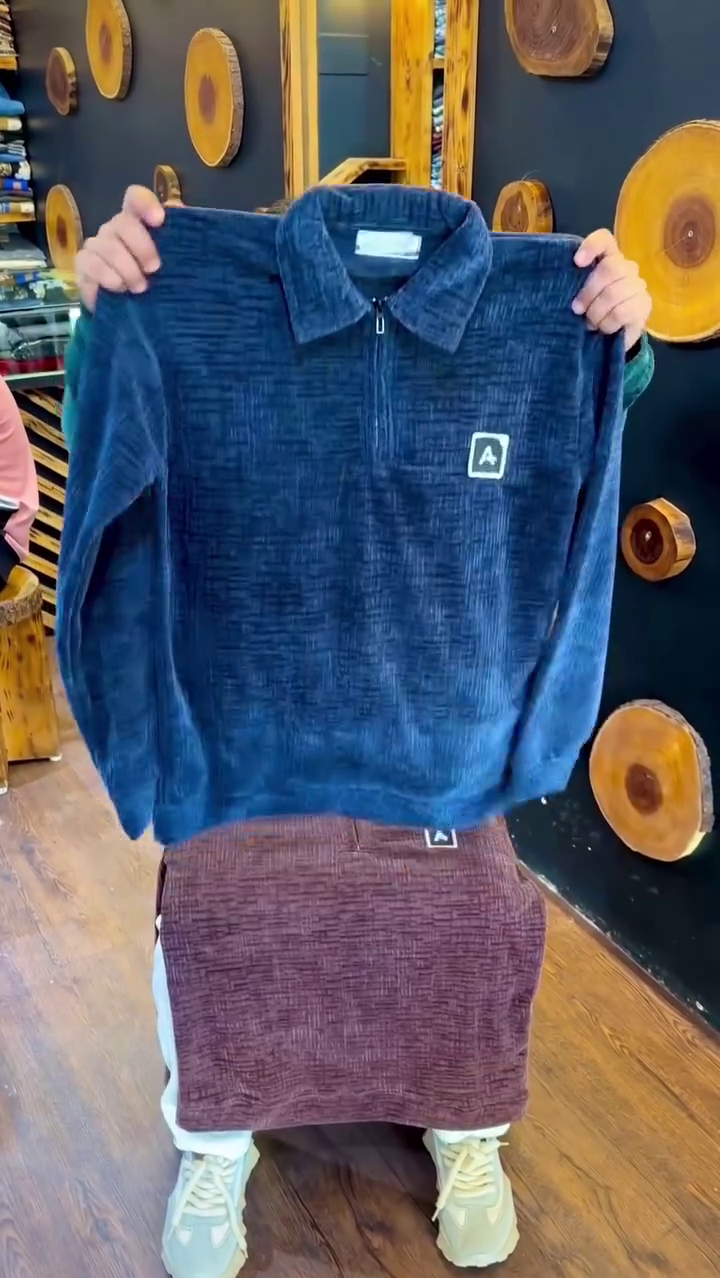 Arctic Textured Zip Collar Sweatshirt Set ⚪️🌨️