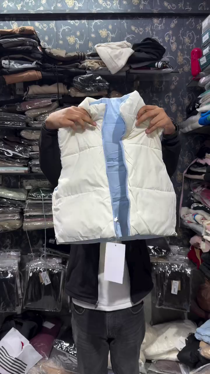Sky Blue Padded Sleeveless Zip Gilet with High Neck 💙❄️