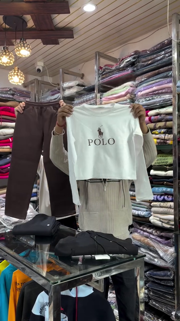 Chocolate Brown Cropped Hoodie & Jogger Cozy Winter Co‑ord Set 🤎❄️