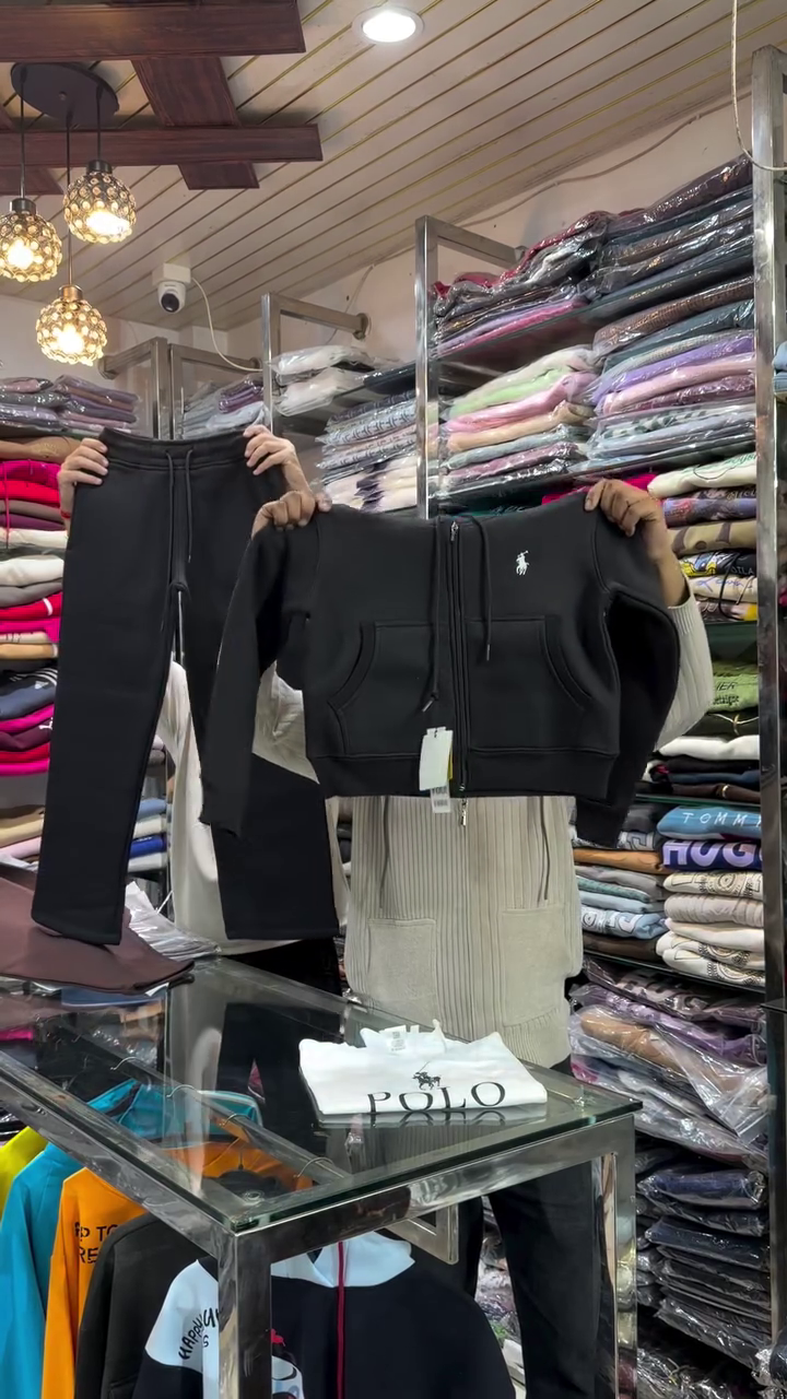 Chocolate Brown Cropped Hoodie & Jogger Cozy Winter Co‑ord Set 🤎❄️