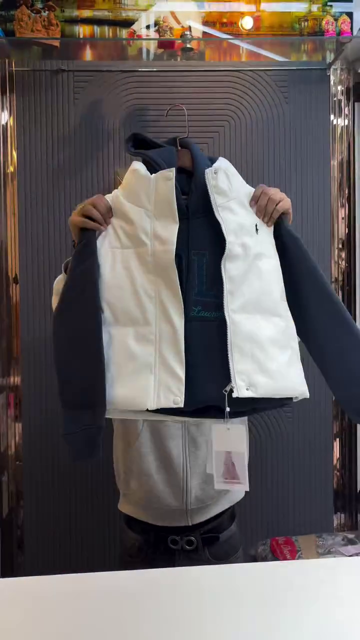 Pink Hoodie with Black Faux Leather Puffer Gilet Layered Winter Street Set 🩷🖤❄️