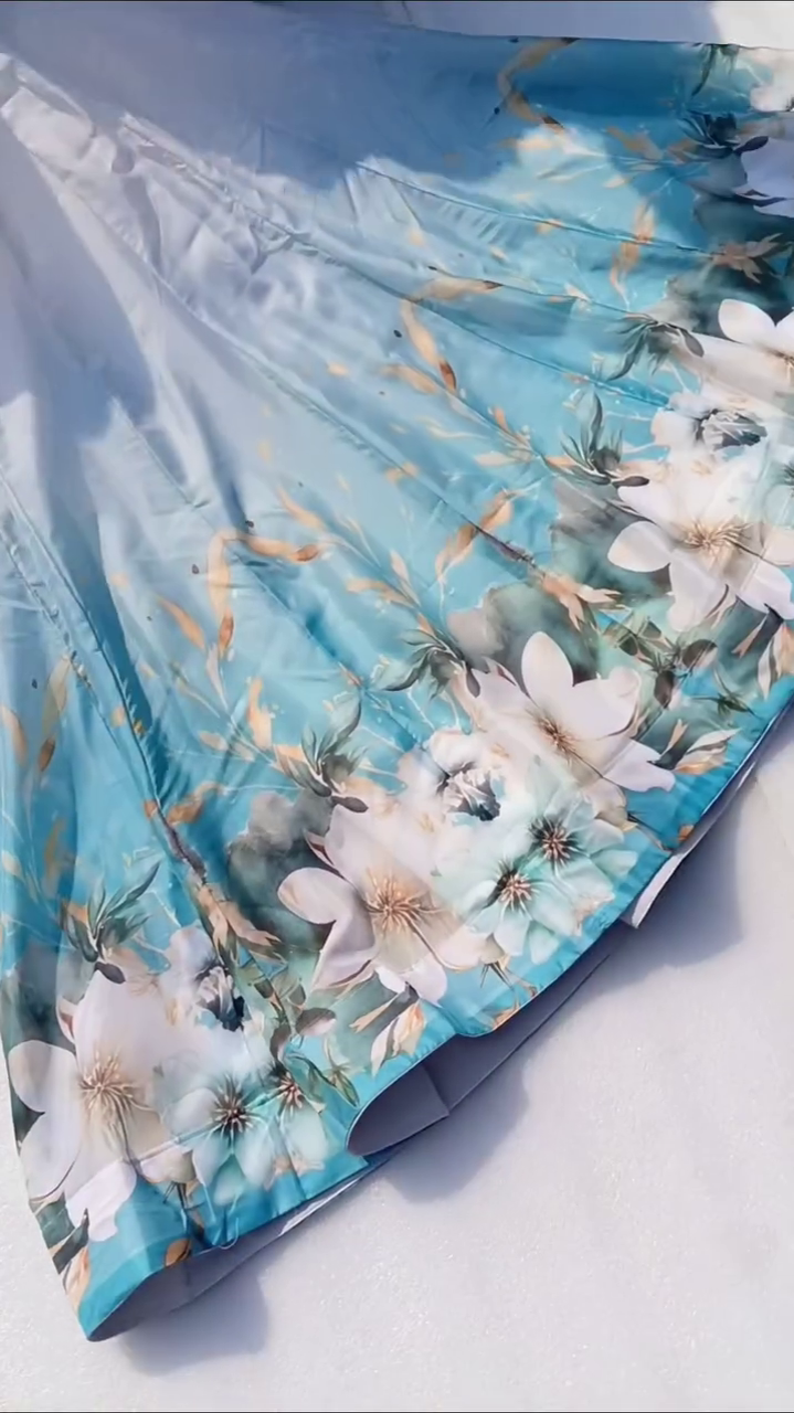 Blue Bloom Cascade: A Gradient of Grace" 💙🌸🎨