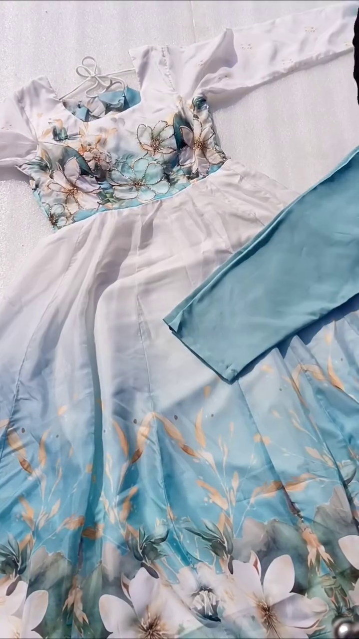 Blue Bloom Cascade: A Gradient of Grace" 💙🌸🎨