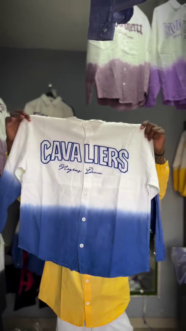 White & Gray Gradient Button-Up Shirt 👔 with Large Stylized Text ✍️ + Casual Statement Ensemble