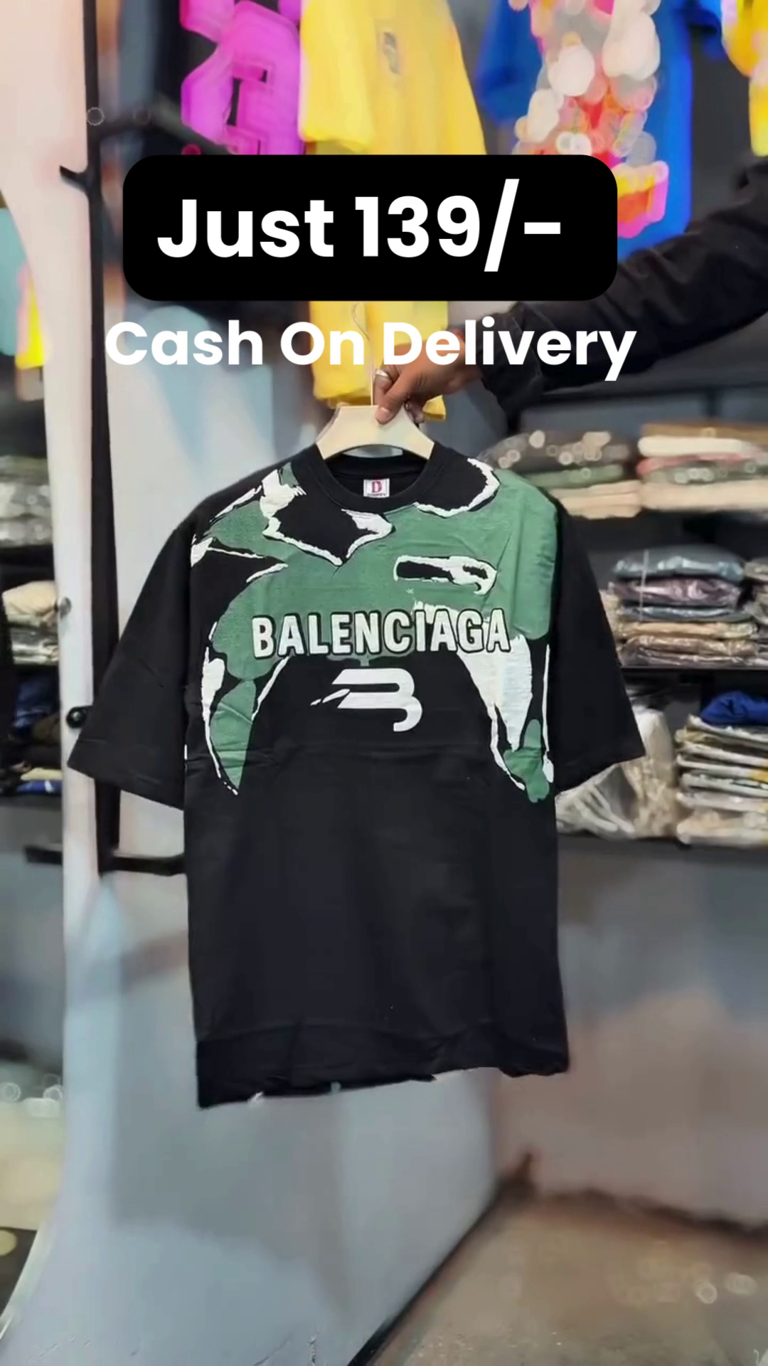 Haunted Graphic White T-Shirt 👕 with Bold Black Typography 🖤 + Spooky Orange & Black Hands 🖐️🧡