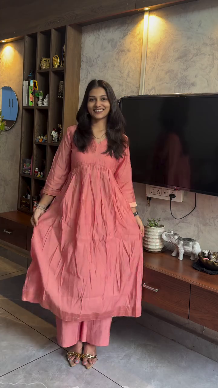 Deep Plum & Grey Dual-Tone Straight Kurta with Wide Hem Palazzo Pants – Contemporary Minimal Ethnic Fusion Two-Piece Set