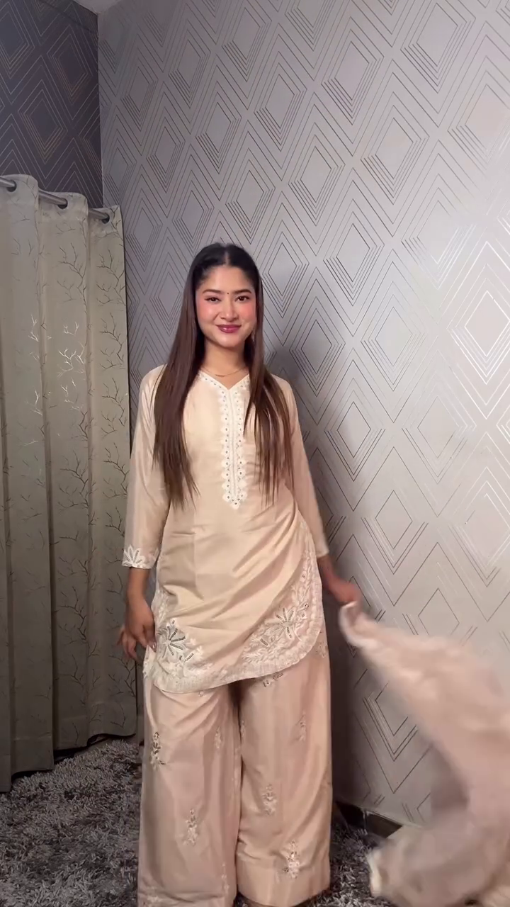 Dramatic Flared Sleeves Ethnic Festive Outfit for Women