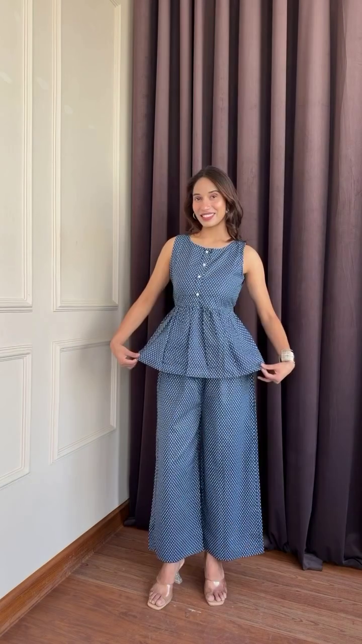 Kurti with Matching Flared Palazzo Pants Set