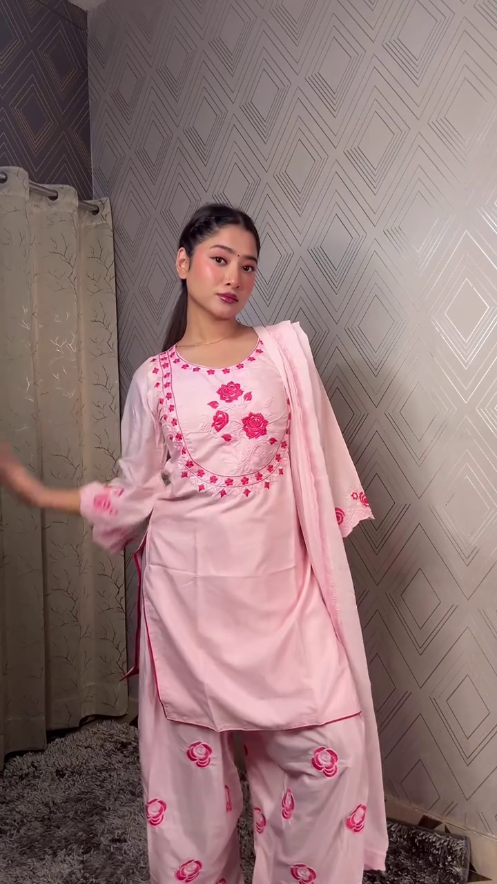 Ethnic Kurta with Matching Wide Palazzo Set