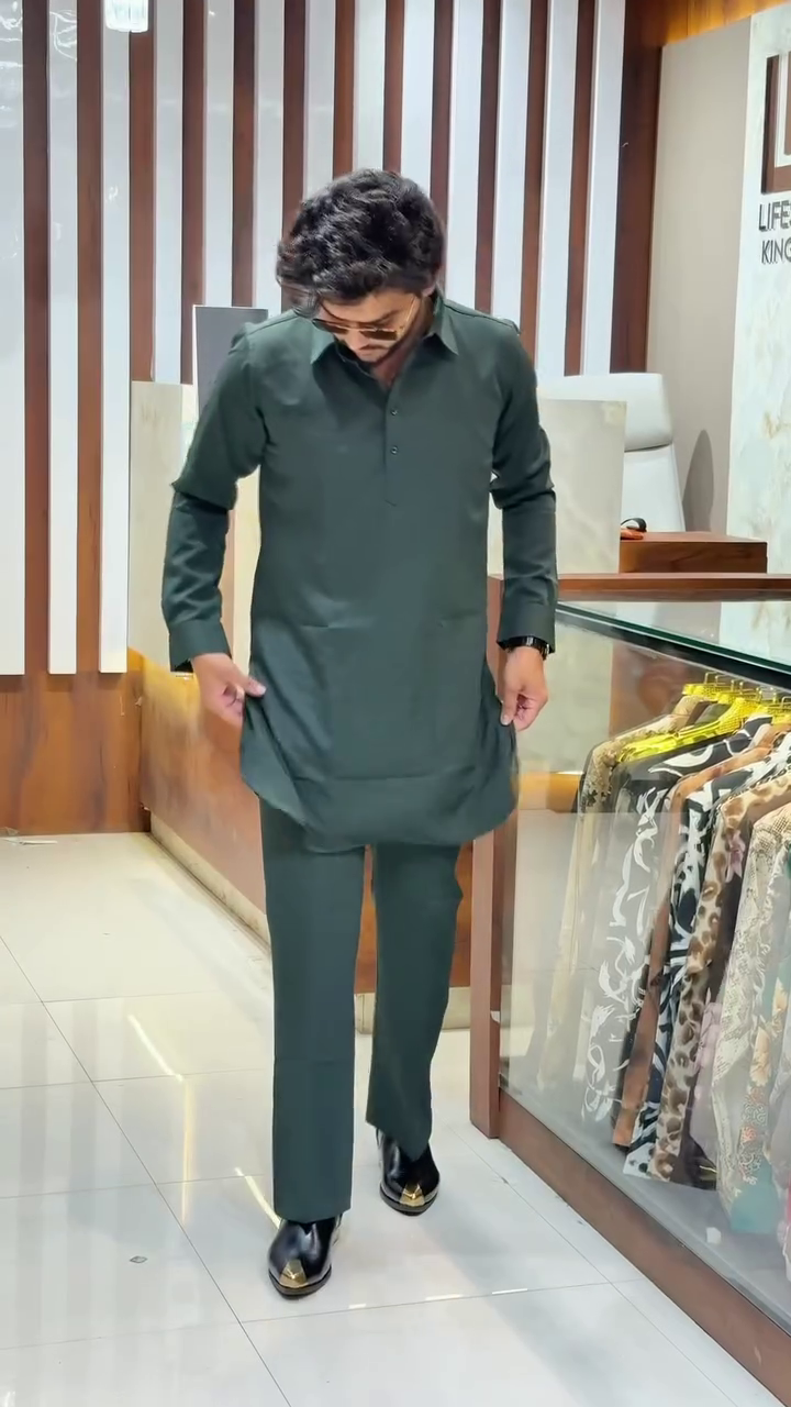 Classic Beige Minimal Kurta & Straight Pant