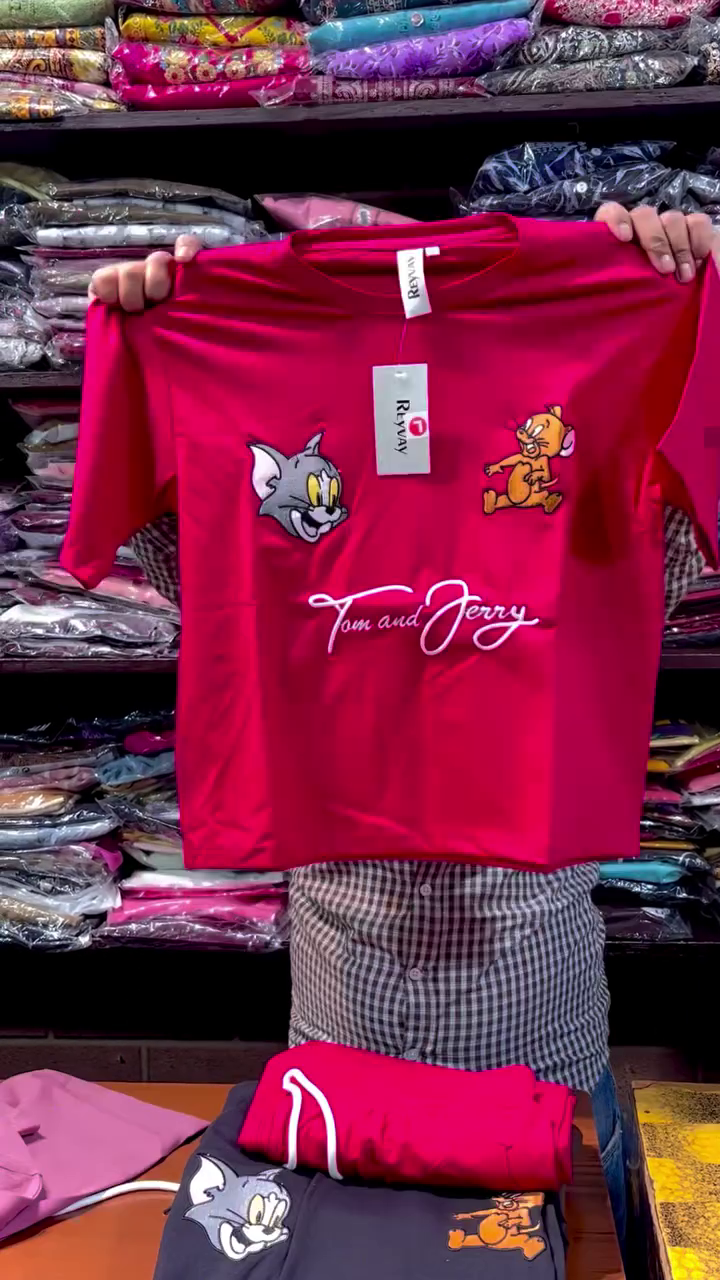 Premium Pastel Green Cotton Blend Oversized T-Shirt with Classic Tom and Jerry Cartoon Print | Soft Casual Streetwear Graphic Tee for Men & Women