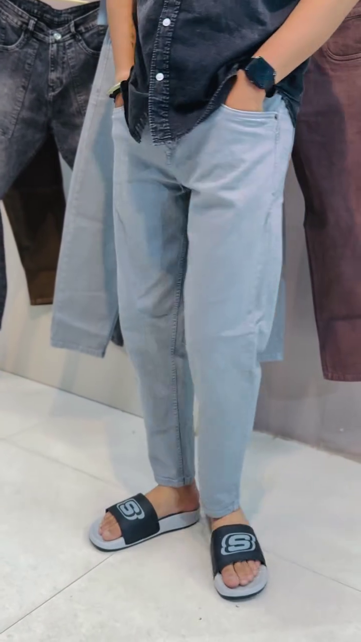 Frost Blue Urban Slim-Fit Denim Jogger Jeans ❄️👖✨