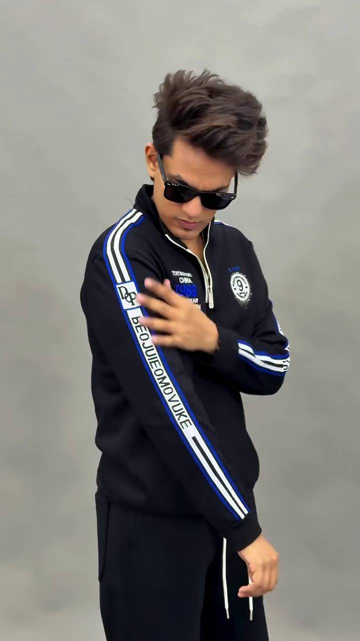 Midnight Racer Zip-Up Athleisure Tracksuit Set 🖤🔥✨