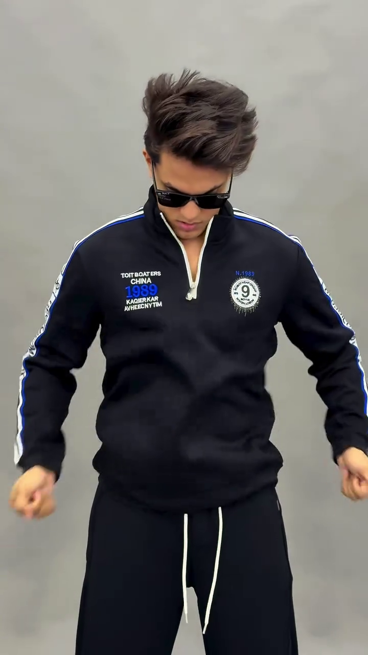 Midnight Racer Zip-Up Athleisure Tracksuit Set 🖤🔥✨