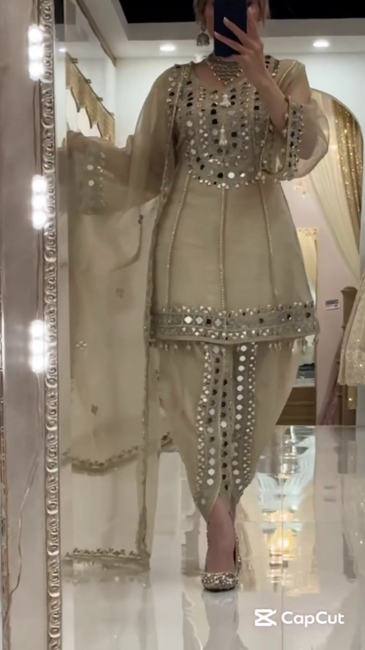 Royal Mauve Mirrorwork Designer Sharara Set 💜✨👑