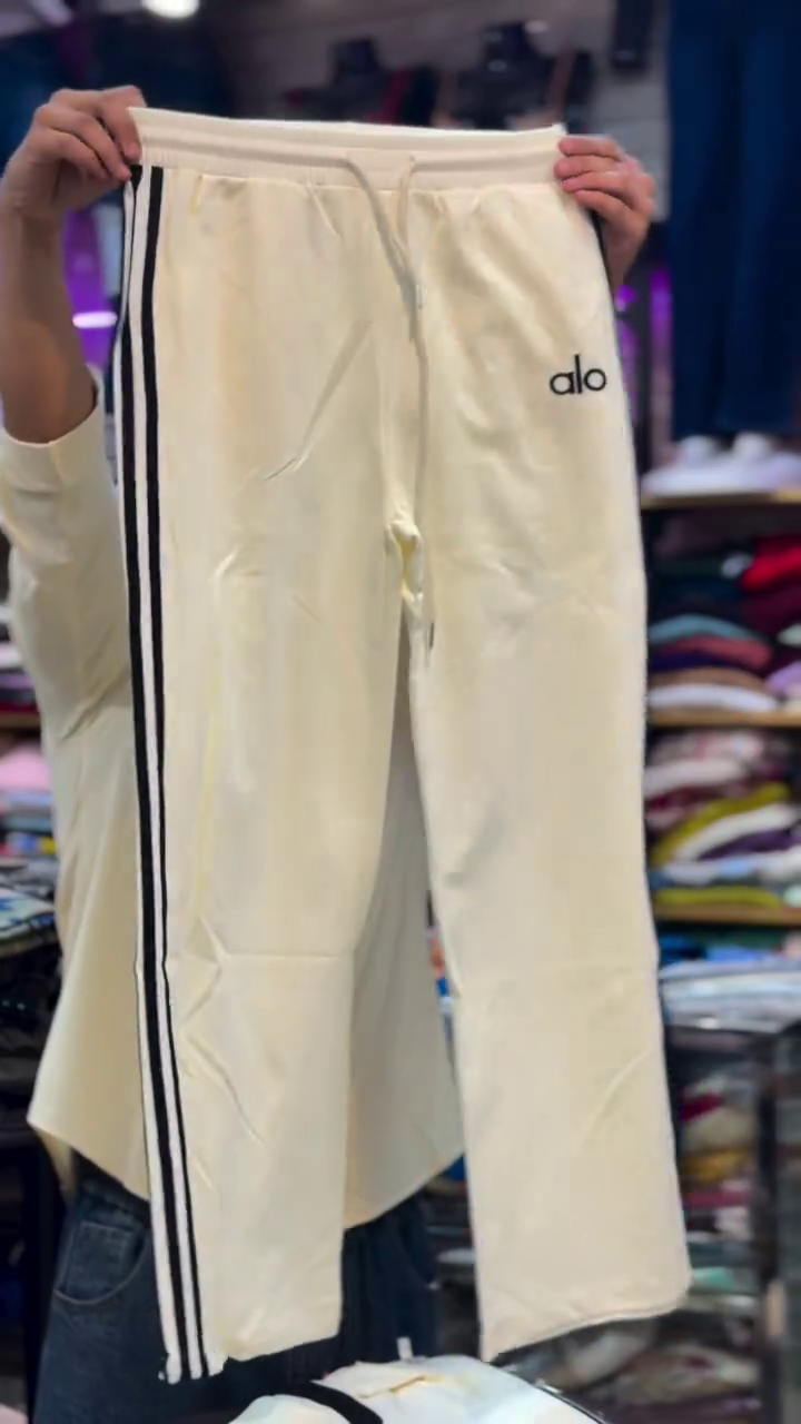 Luxury Ivory Zip-Up Athleisure Co-Ord Track Set with Premium Side Stripe Design 🤍✨🏃‍♀️