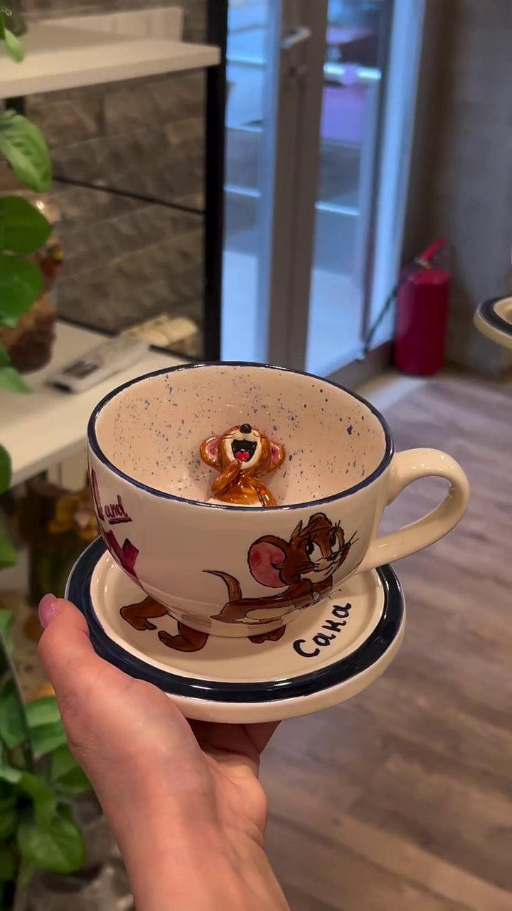 🐭☕ Cute Cartoon Ceramic Coffee Mug Set with Saucer | Premium Designer Tea Cup | Aesthetic Gift Collection | Multiple Colours & Designs Available ✨💖